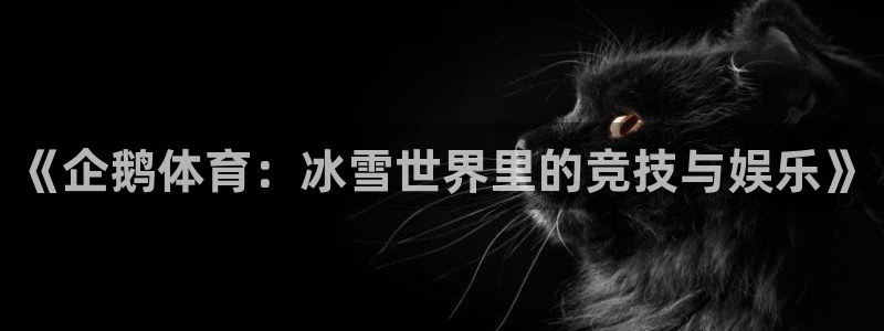 《企鹅体育：冰雪世界里的竞技与娱乐》